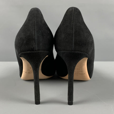 JIMMY CHOO Size 10.5 Black Suede Classic Pumps