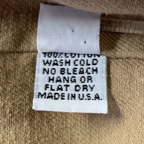 R. SWIADER Size S Camel Cotton Blend Cropped Camp Short Sleeve Shirt
