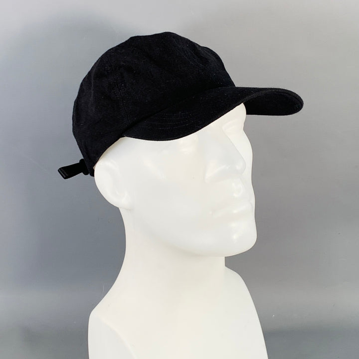 MAN-TLE One Size Black Cotton Canvas Baseball Cap