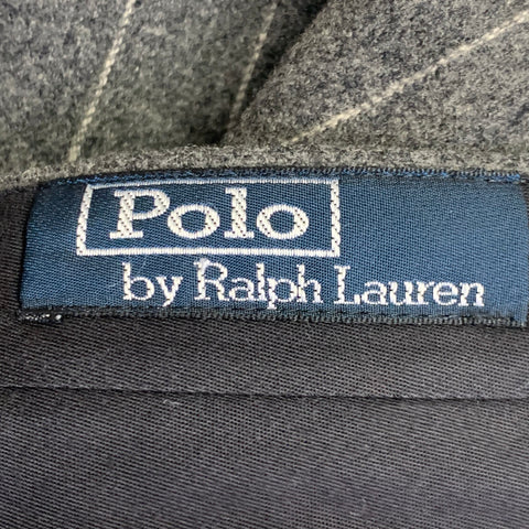 Costume POLO by RALPH LAUREN Taille 38 Coupe classique Gris Rayures craie Revers crantés