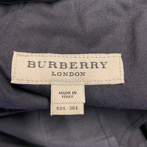 BURBERRY LONDON Size 36 Black Virgin Wool Flat Front Dress Pants
