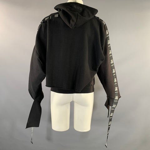 VETEMENTS S/S2018 Size M Black Distressed Hooded Sweater Womens