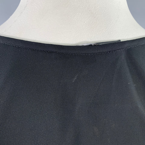 GUCCI Size L Black Viscose V-Neck Midi Dress