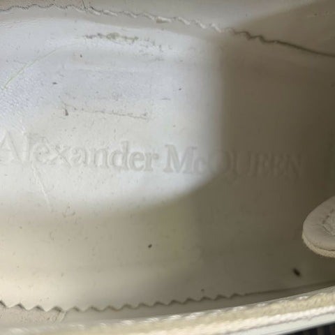 ALEXANDER MCQUEEN Size 8 White Canvas Lace Up Lace Up Shoes