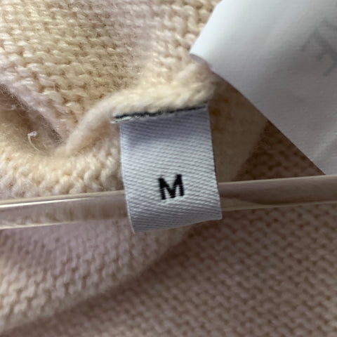 LOEWE Size M Cream Cashmere Blend Asymmetric Cardigan