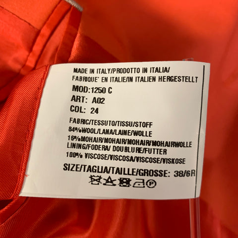 PAUL SMITH Size 38 Orange Wool Blend Notch Lapel Suit
