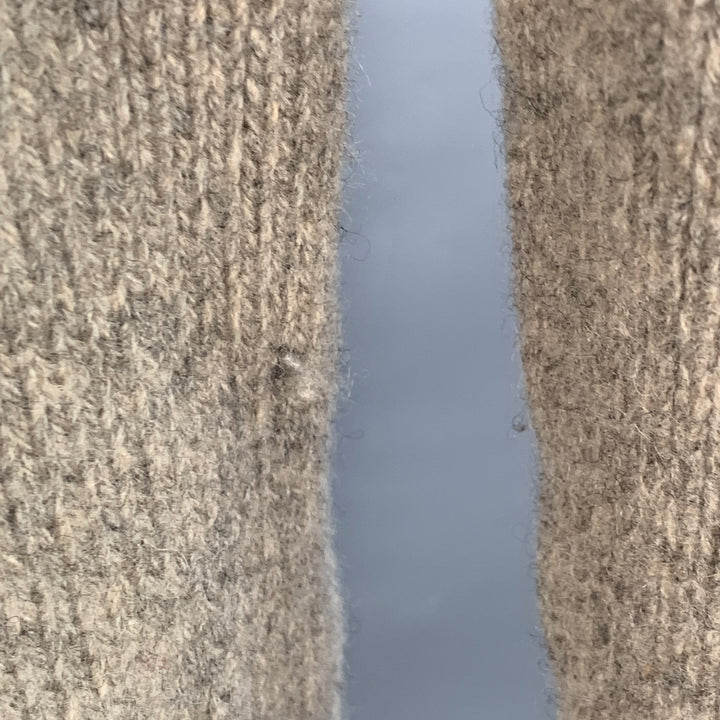 DANIELE ALESSANDRINI Size M Grey Knit Wool Distressed Cardigan