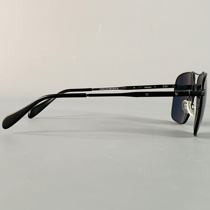 OLIVER PEOPLES Linford Black Metal Pilot Sunglasses
