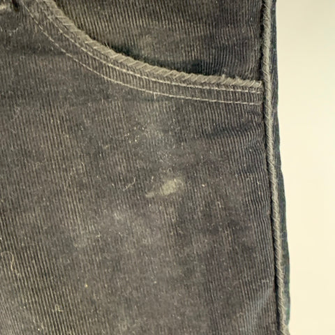 DSQUARED2 Size 32 Black Corduroy Cotton Blend Button Fly Casual Pants