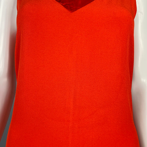 GIVENCHY Size 2 Red Purple Viscose Blend Sleeveless Gown Dress
