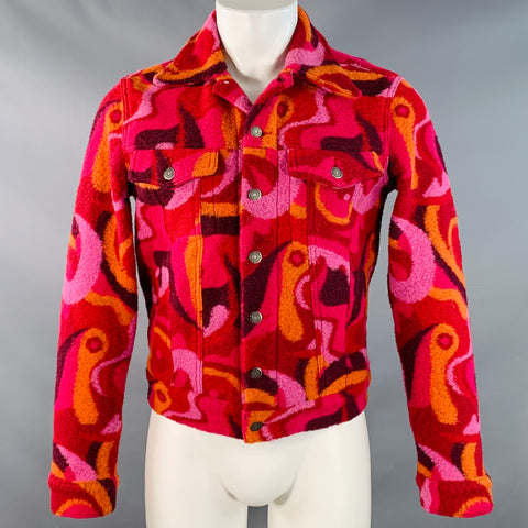 COUT DE LA LIBERTE Size S Multi Color Polyester Wool Marbled Jean Cut Jacket