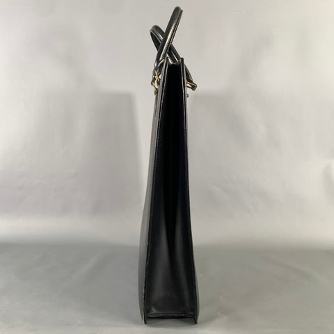 LOUIS VUITTON Black Waves Leather Tote Bags