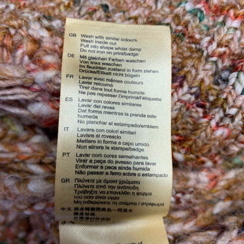 SCOTCH AND SODA Size L Orange Multi Color Cable Knit Acrylic Wool Sweater