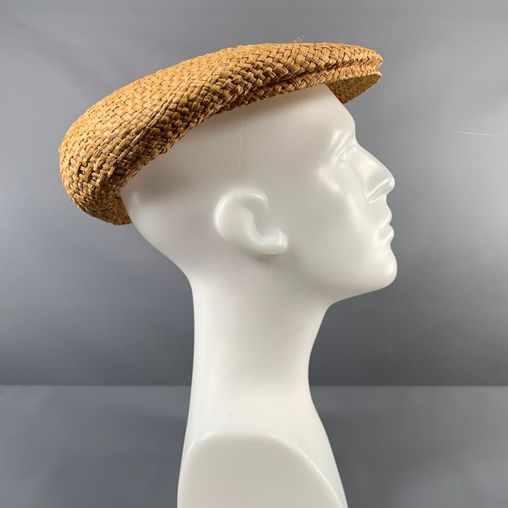 VINTAGE Size One Size Beige Woven Straw Hats