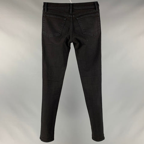FRAME Taille 28 Jean skinny en coton mélangé noir