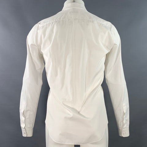 Chemise VALENTINO Taille S Blanche Coton Patte de boutonnage cachée Manches longues
