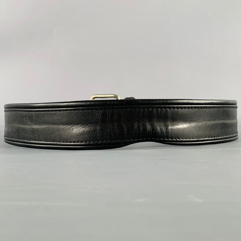 BUTCHEREI LINDINGER Size 34 Black Silver Grommets Belt