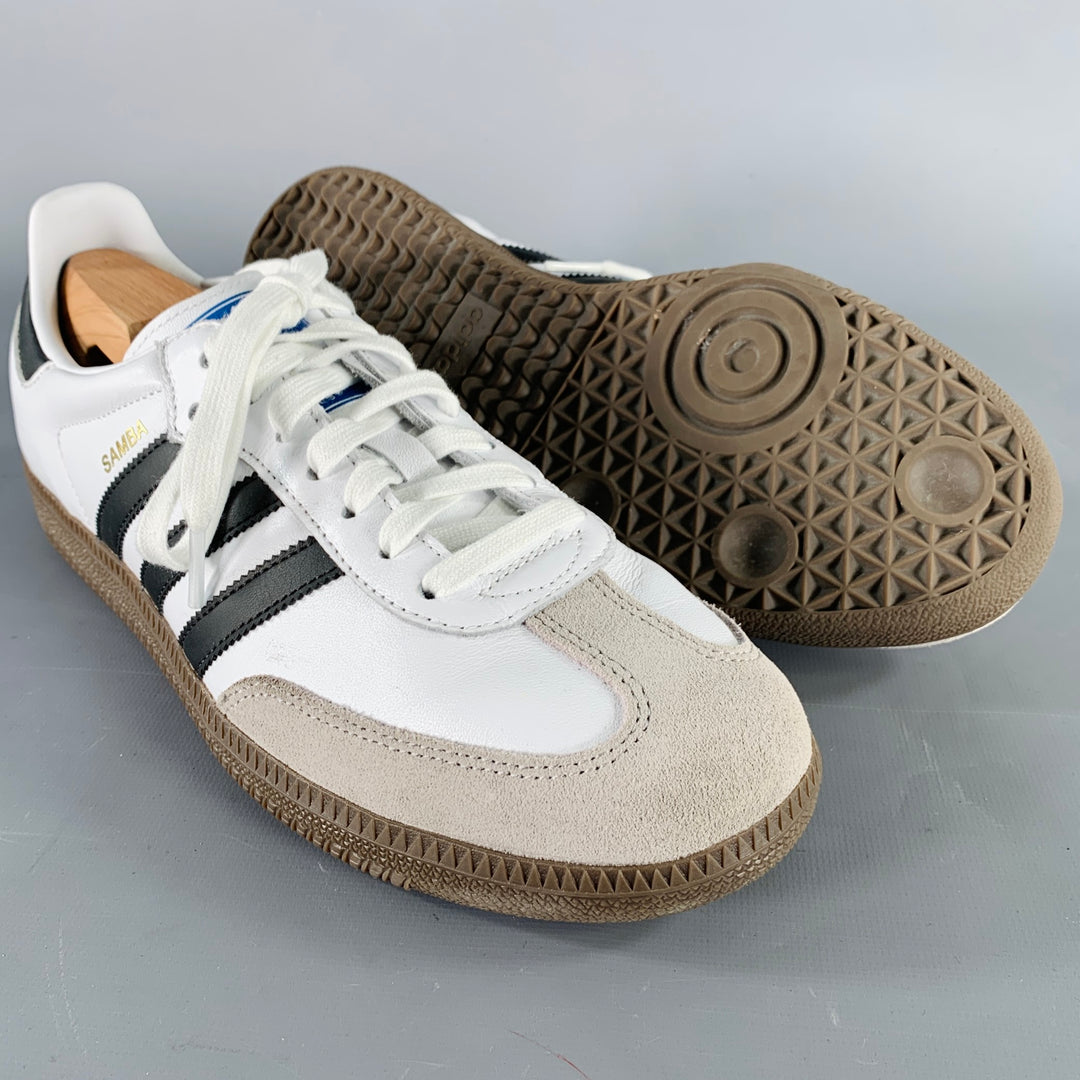 adidas gazelle silver green womens ADIDAS Size 10 Samba OG White Black Grey Color Block Leather Low Top  Sneakers – Sui Generis Designer Consignment