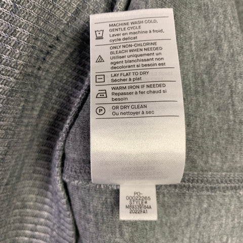 VINCE Size M Grey Knit Cotton Polyester Crew Neck Pullover