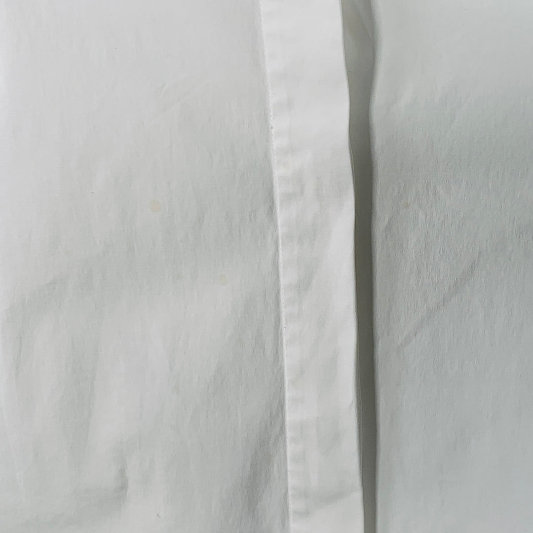 THEORY Size L White Cotton Blend Hidden Placket Shirt