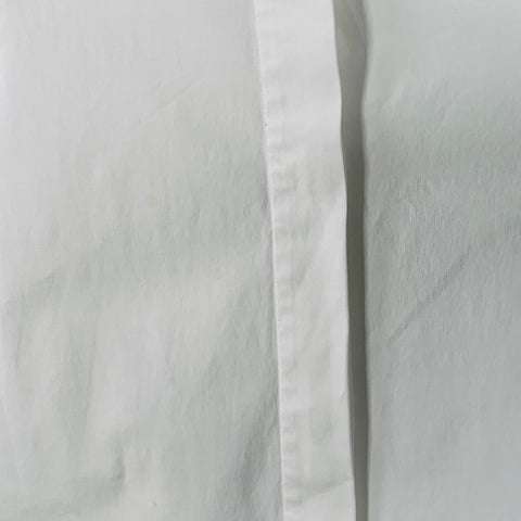 THEORY Size L White Cotton Blend Hidden Placket Shirt