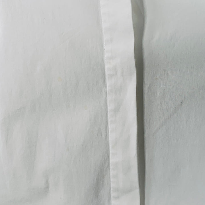 THEORY Size L White Cotton Blend Hidden Placket Shirt