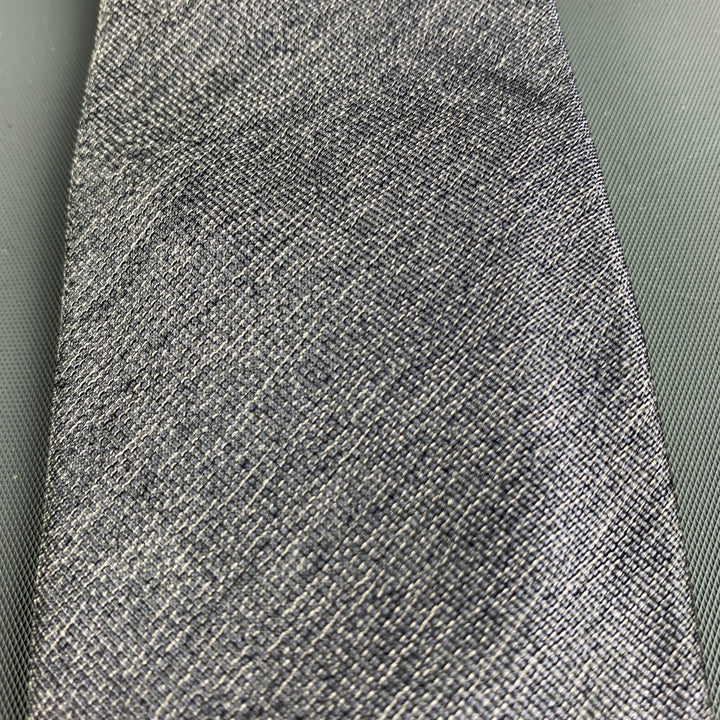 JOHN VARVATOS Purple Charcoal Diagonal Stripe Silk/viscose Tie