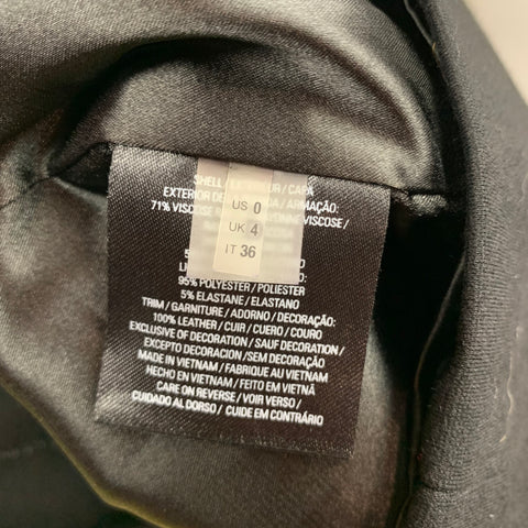 ELIE TAHARI Taille 0 Robe droite sans manches en mélange de viscose noire