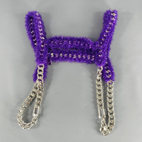 NOIR KEI NINOMIYA FW22 Size S Purple Silver Link Metal Harness