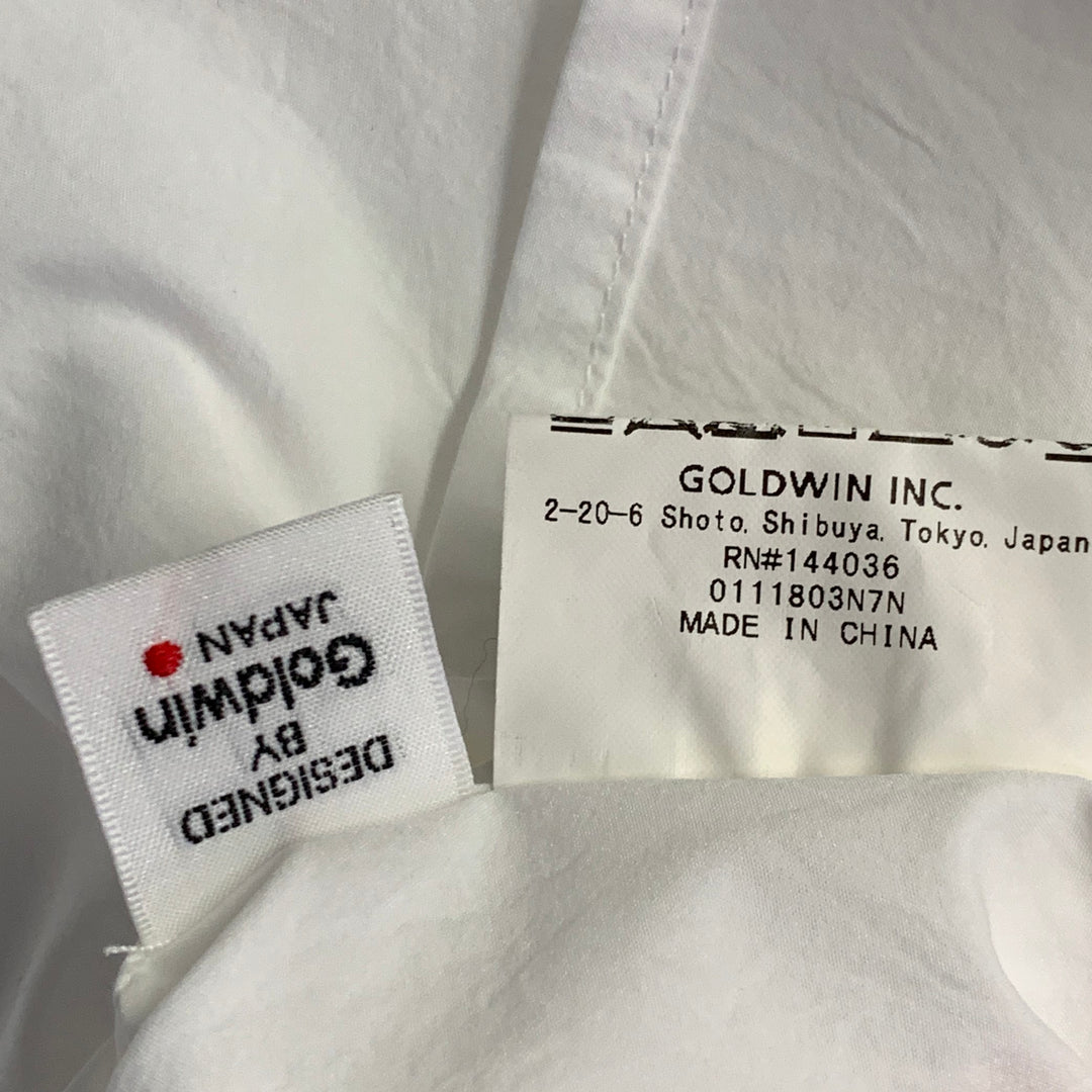 GOLDWIN Size L White Polyester One Pocket Long Sleeve Shirt