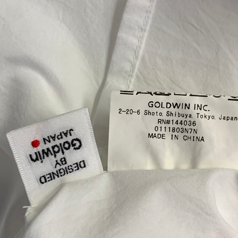 GOLDWIN Size L White Polyester One Pocket Long Sleeve Shirt
