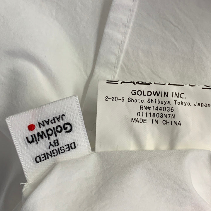GOLDWIN Size L White Polyester One Pocket Long Sleeve Shirt