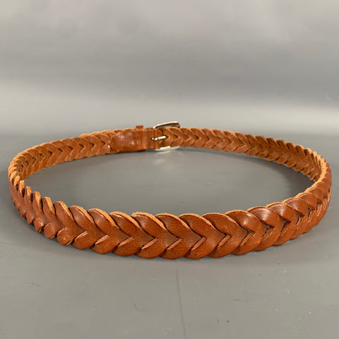 Ceinture en cuir tressé marron RALPH LAUREN, taille 36