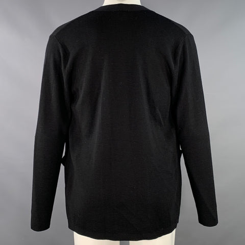 COS Size M Black Wool Two Pockets Open Front Cardigan