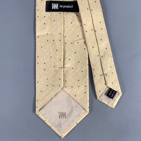 ISSEY MIYAKE Yellow Light Dots Silk Tie