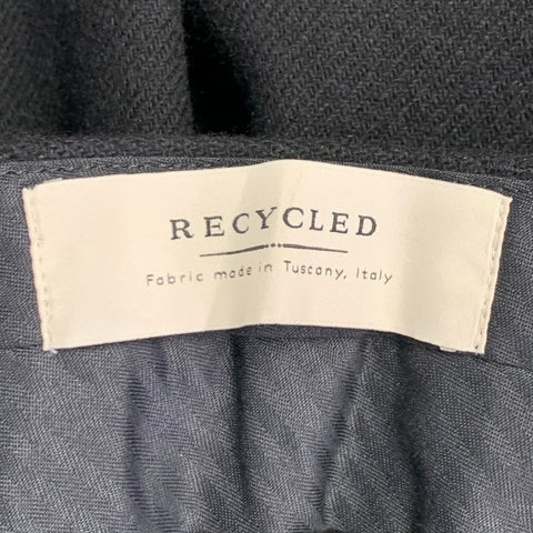 UNIFORMS FOR THE DEDICATED Size 32 Black Twill Wool Blend Pleated Casual Pants
