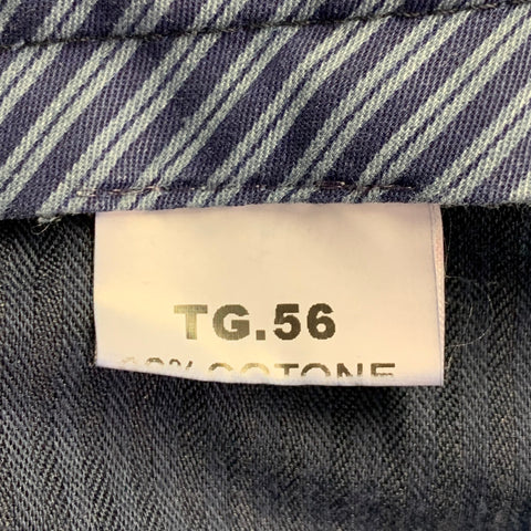 NEIMAN MARCUS Size 40 Powder Blue Cotton Blend Flat Front Casual Pants