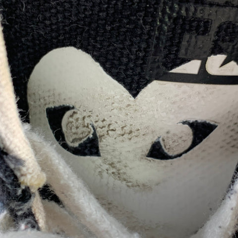 CONVERSE COMME des GARCONS PLAY Sz 10 Black White Hearts Canvas High Top Sneaker