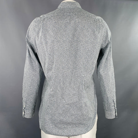 PS by PAUL SMITH Size XL White Black Blue Hearts Cotton Long Sleeve Shirt
