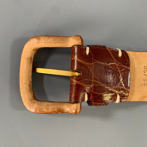 COLE HAAN Waist Size XS Brown Tan Snakeskin Leather Belt