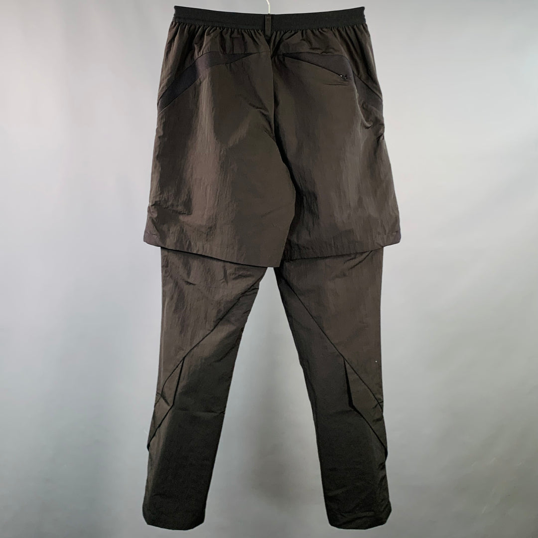 HELIOT EMIL x PUMA Size M Black Nylon Layered Zip Fly Casual Pants