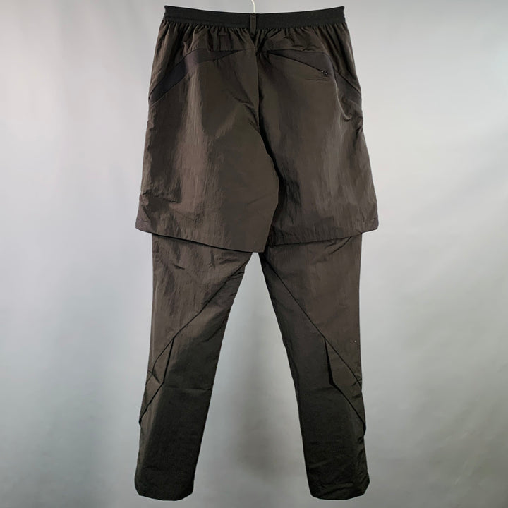 HELIOT EMIL x PUMA Size M Black Nylon Layered Zip Fly Casual Pants