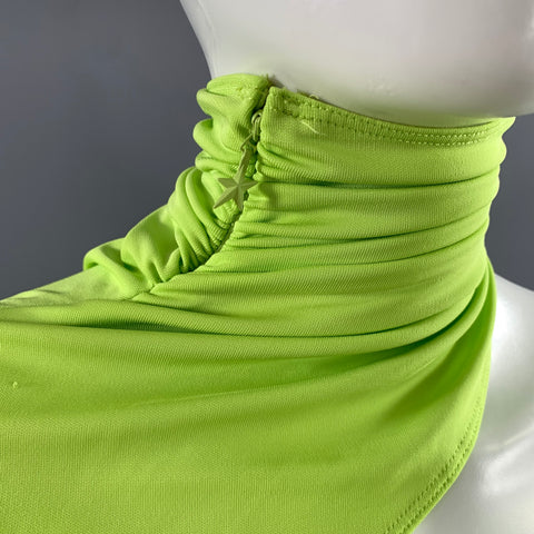 MUGLER Size S Green Viscose Knee Length Dress