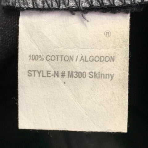 CLOAK Size 30 Black Cotton Skinny Zip Fly Jeans