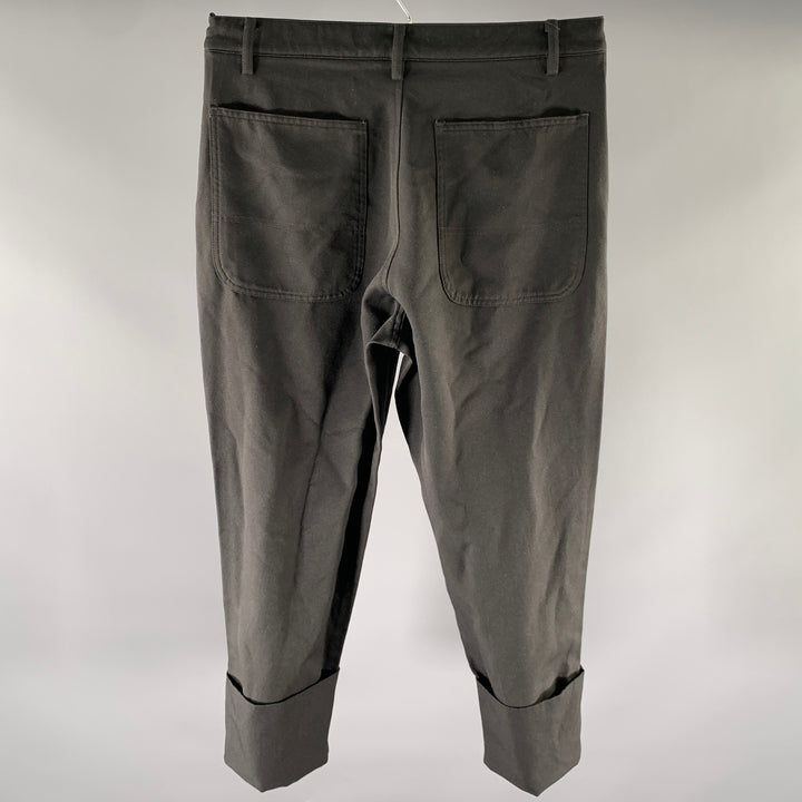 COMME des GARCONS Size 31 Black Cotton Polyester Cuffed Pants
