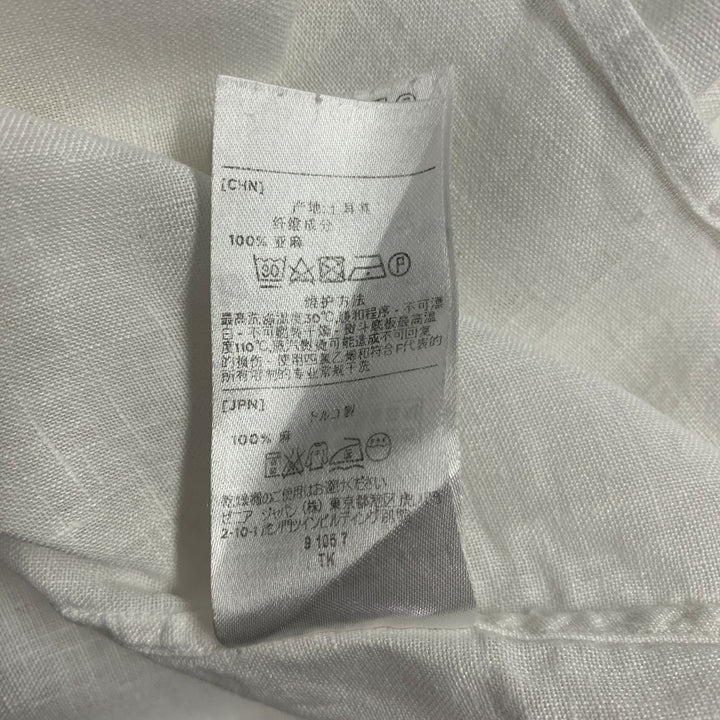 ERMENEGILDO ZEGNA Size XXL White Linen Long Sleeve Shirt