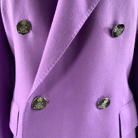 RALPH LAUREN Size 6 Purple Lavender Wool Blend Jacket