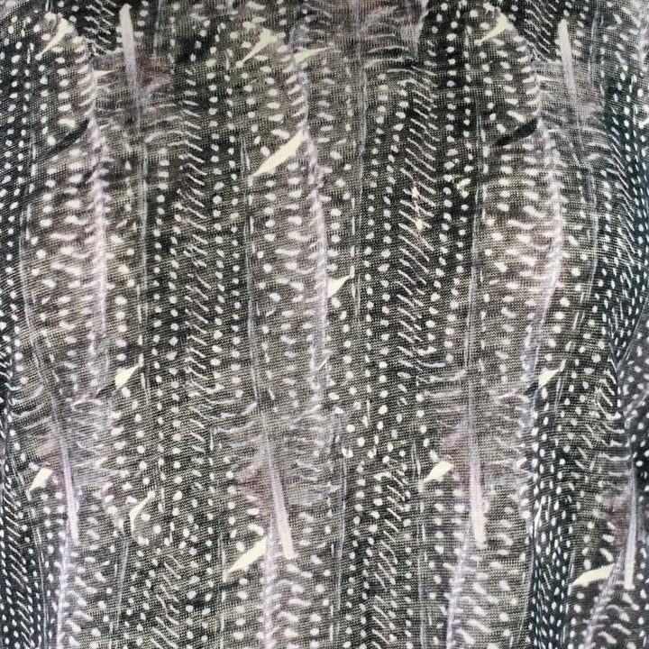 ISABEL MARANT Size M Black Purple Feathers Scoop Neck Casual Top