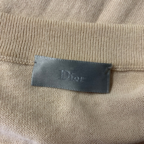 DIOR Size M Beige Wool Blend Crew-Neck Tank Top