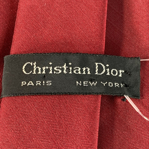 CHRISTIAN DIOR Burgundy Logo Tie